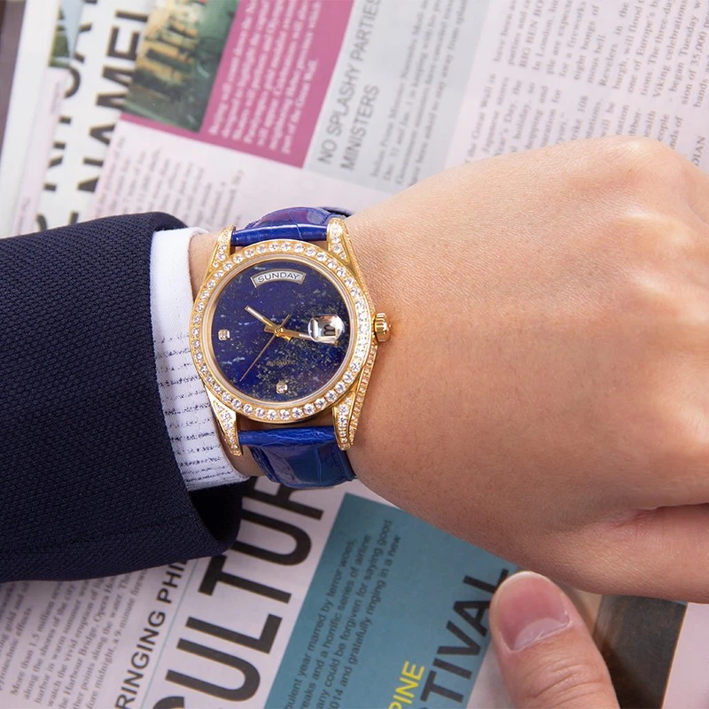 Lapis Lazuli Mechanical Watch For Men