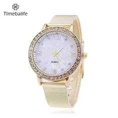 24k ženská křemenná hodinka